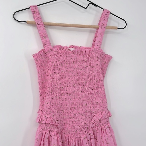 Tach Amelie Midi Cut Out Back Pink Floral Dress - Picture 5 of 13